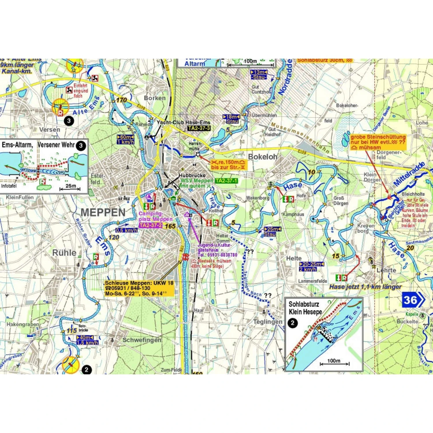 TOURENATLAS TA2 WASSERWANDERN 02 WESER-EMS - Wasserkarte 3 TOURENATLAS TA2 WASSERWANDERN 02 WESER-EMS - Wasserkarte - Image 3